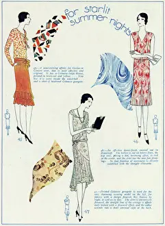 Sleeved: Summer patterned dresses 1929