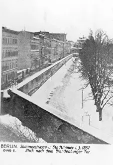 Ebertstrasse: Summer street in Berlin in winter, 1867