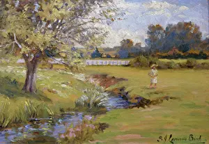 Summers: A Summers Day ' landscape with stream