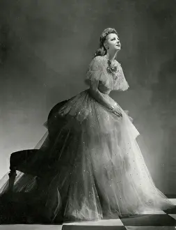 Sumptuous: Sumptuous white ball gown with sequins