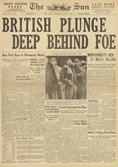 Isigny: The Sun front page Battle of Normandy