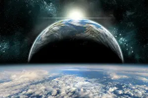 Moonlight: The sun rises over one of a pair of twin planets