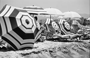 Sunshades: Sun Shades on the beach at Kos, Greece
