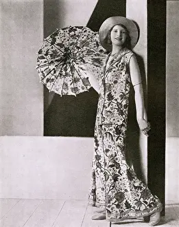 Cretonne: A sun suit of Irish linen, 1931