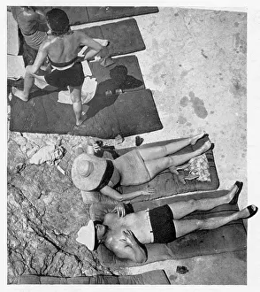 Tanning: Sunbathers at Eden Roc