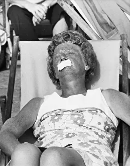 Deckchairs: Sunbathing in Blackpool 1970