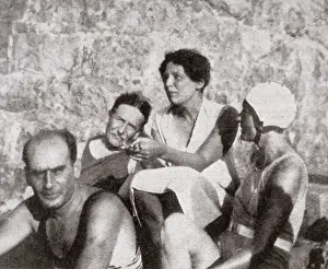 Holidaying: Sunbathing on the rocks