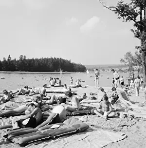 Sunbathe: Sunbathing - swimming - bathing - lake - summer - vacation