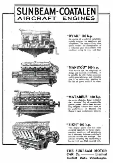 Coatalen: Sunbeam-Coatalen Aero Engines 1921