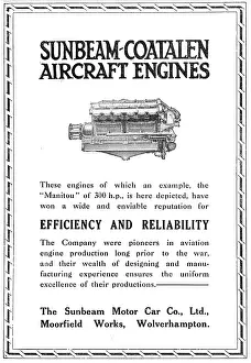 Manitou: Sunbeam-Coatalen Manitou Aero Engine 1920