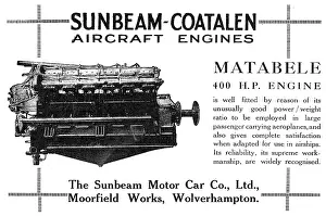 Coatalen: Sunbeam-Coatalen Matabele 400 HP Aero Engine