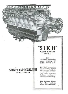 Coatalen: Sunbeam-Coatalen Sikh 800 HP Aero Engine