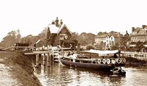 Sunbury: Sunbury Lock River Thames Victorian period