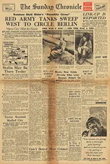 Tolbukhin: The Sunday Chronicle front page Battle for Berlin