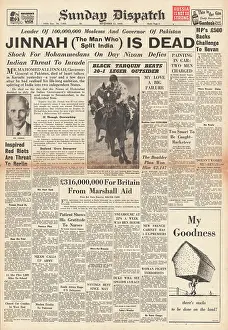 Extremist: Sunday Dispatch newspaper - Death of Muhammad Jinnah