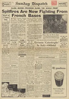 Viterbo: Sunday Dispatch front page Battle of Caen