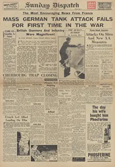 Elba: Sunday Dispatch front page Battle for Normandy