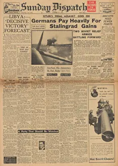 Forecast: Sunday Dispatch front page Battle of Stalingrad