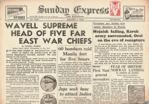 Claymore: Sunday Express General Wavell appointed Far East Commander