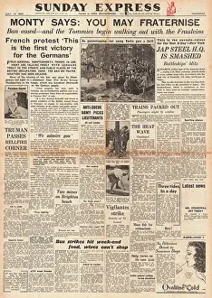 Heatwave: Sunday Express front page Allies end fraternisation ban
