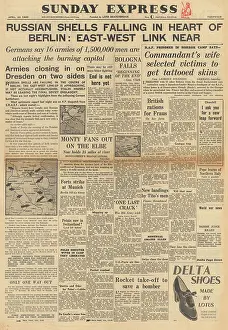 Ferrara: Sunday Express front page Battle for Berlin