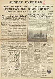 Greif: Sunday Express front page Battle of the Bulge