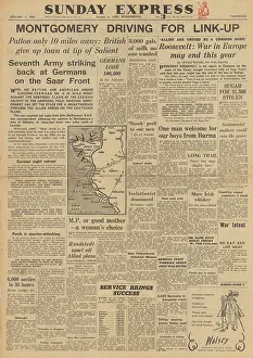 Akyab: Sunday Express front page Battle of the Bulge