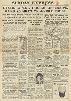 Japaneses: Sunday Express front page Battle of the Bulge