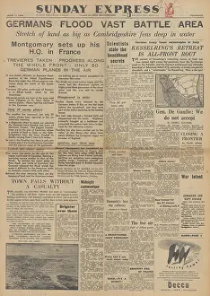 Viterbo: Sunday Express front page Battle of Normandy