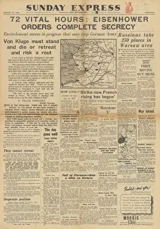 Kluge: Sunday Express front page German forces face Normandy trap