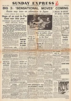 Ecclefechan: Sunday Express front page Potsdam Conference