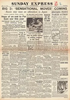 Ecclefechan: Sunday Express front page Potsdam Conference