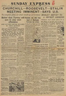 Kherson: Sunday Express front page Tehran conference