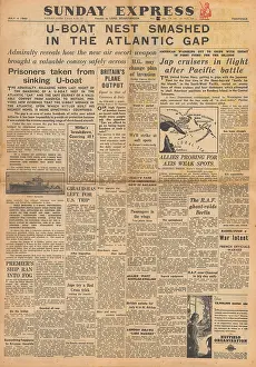 Munda: Sunday Express front page U Boat war