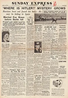 Edda: Sunday Express - search for the body of Adolf Hitler
