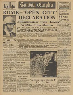 Sunday Graphic front page Rome declared an open city
