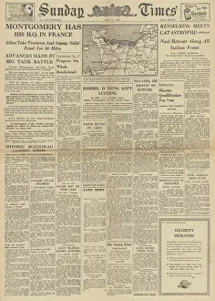 Viterbo: Sunday Times front page Battle of Caen
