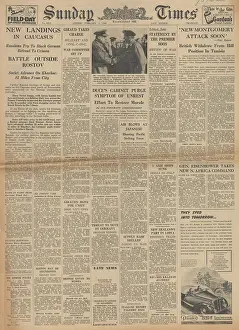 Giraud: Sunday Times front page Eighth Army in Tripoli
