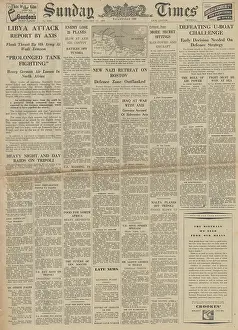 Irak: Sunday Times front page Red Army advance on Eastern Front