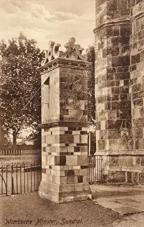 Timekeeping: Sundial at Wimborne Minster, Dorset