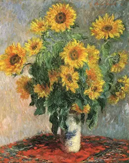 Blossoming: Sunflowers, by Monet