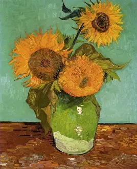 Sunflowers: Three Sunflowers in a Vase, by Van Gogh