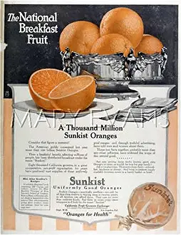 Sunkist: SUNKIST ORANGE ADVERT