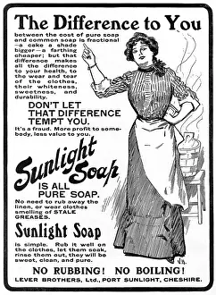 Toil: Sunlight Soap advertisement