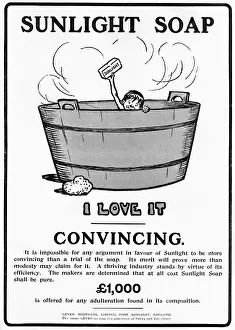 Bathtime: Sunlight Soap advertisement