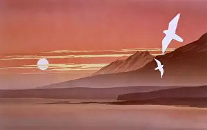 Peregrine: A Sunset Fantasy landscape