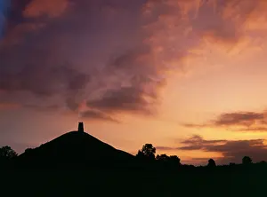 Tors: Sunset at Glastonbury Tor, Somerset