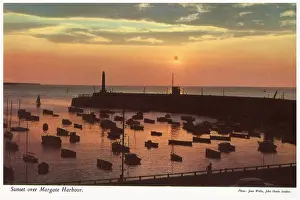 Moorings: Sunset over Margate Harbour, Kent