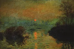 Sundown: Sunset on the Seine at Lavacourt, by Monet