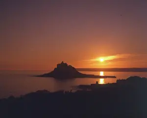 Gleam: Sunset at St Michael's Mount, Cornwall
